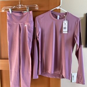 Women’s XS Adidas running / yoga / work-out set.  BRAND NEW!